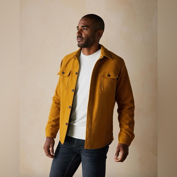 The Normal Brand Sherpa Collar Cord Trucker // Gold // Medium - Picture 7 of 7